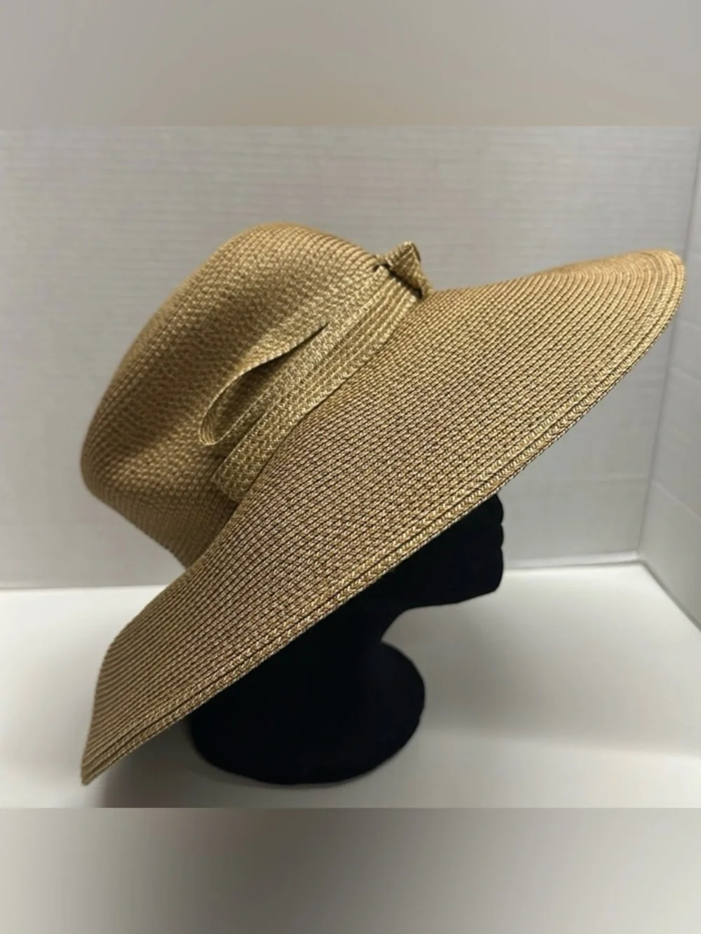 Eric Javits Wide-Brim Straw Sun Hat in Natural - Picture 5 of 7